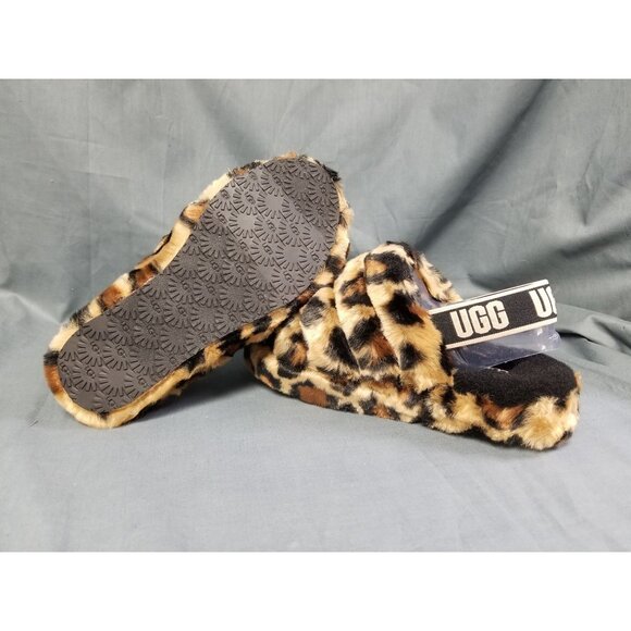 UGG Australia Girls Fluff Yeah Slippers Slide Spotty Size 2 NEW NO BOX! - Picture 2 of 11